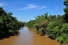 Vue du pont sur la rivière Atibaia à Paulinia.