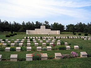 The Commonwealth War Graves Commission commemorates 1.7 million Commonwealth war dead and maintains 2,500 war cemeteries around the world, including this one in Gallipoli. Azmak Cemetery, Gallipoli Peninsula.JPG