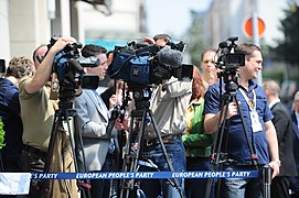 Des journalistes reporter d'images.