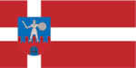 Flagga för Cēsis i Lettland.