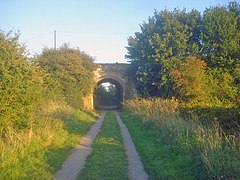 Part of the former Chippenham and Calne line, now a cycleway.