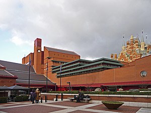 English: British Library, London WC1 Looking a...