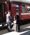 Traukinio konduktorius Rumunijoje