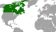 Kanada a Česko na mapě světa