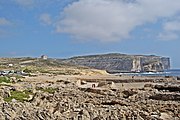 Küstenformation mit Dwejra Tower und Fungus Rock, Gozo28. Mai 2009