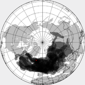 Situación de la nube de ceniza volcánica el 14-25 de abril 2010.