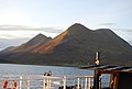 Blick von der Fähre nach Raasay auf den Glamaig von Nordosten