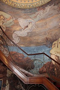 Stair hall fresco