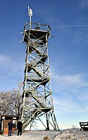 The observation tower in winter