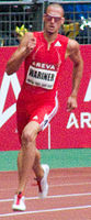 Titelverteidiger Jeremy Wariner kam diesmal auf den zweiten Rang und gewann wie Weltmeister Merritt am Schlusstag Staffelgold