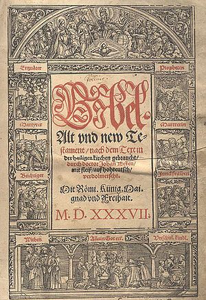 front page of Johannes Eck's catholic bible fr...
