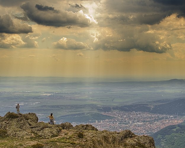 Вид города Сливен, Болгария