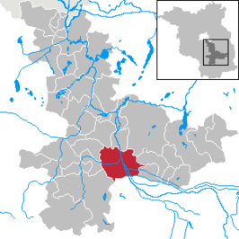 Kaart van Lübben (Spreewald)