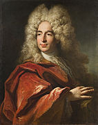 Nicolas de Largillière: Herrenporträt, um oder nach 1700. Gepuderte blonde Perücke.