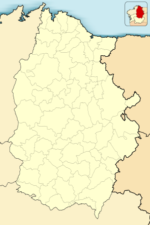 Castroverdeの位置（ルーゴ県内）