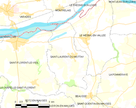 Mapa obce Saint-Laurent-du-Mottay