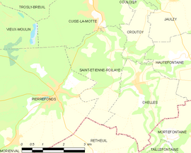 Mapa obce Saint-Étienne-Roilaye