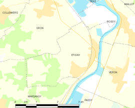 Mapa obce Étigny