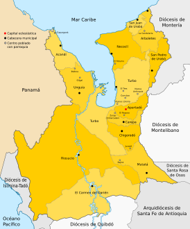 Карта епархии Апартадо