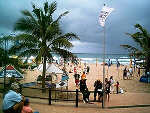 Main beach of Margate, KwaZulu-Natal