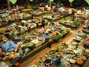 Deutsch: Markt in Kota Bahru flashback