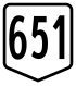 Route 651 shield