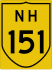 National Highway 151 marker