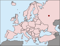 ロシア連邦内のニジニ・ノヴゴロド州の位置の位置図