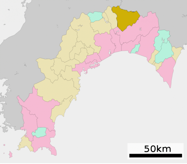 大豊町位置図