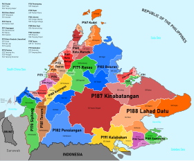 Map of Sabah state constituencies (since 2020) PRN Sabah 2020.svg