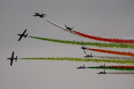 Apresentação da Frecce Tricolori em 2016