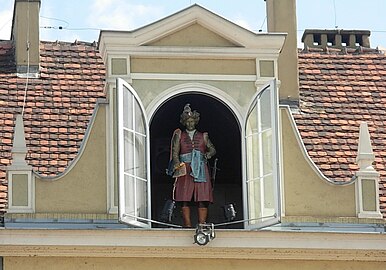 Pan Twardowski statue in Bydgoszcz