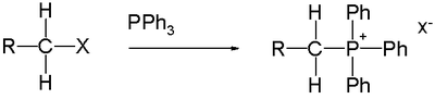 Synthesis of phosphonium halides from triphenylphosphine and an alkyl halide