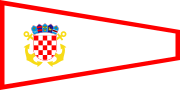  Pennant of the most senior commander of a naval vessel