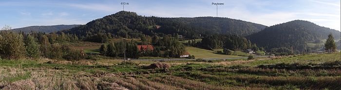 Widok na Przykiec od południowej strony