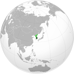 Położenie Korei Południowej
