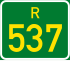 Streeksroete R537 shield