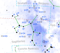 location of M22 in Sagittarius