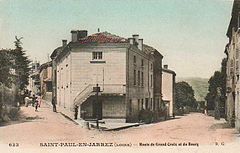 Saint-Paul-en-Jarez (Loire), route de Grand-Croix et du Bourg