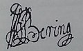 Vitus Bering aláírása
