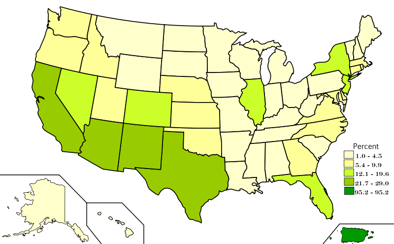 File:Spanish spoken at home in the United States.svg
