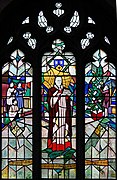 Sttained glass memorial (1969) to the first Vicar of St Stephen's, Edward Forbes (1863-1941).