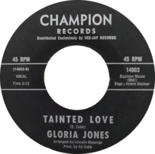 Tainted Love от Глории Джонс, официальный винил, США, 1965 г., сайд-b.png