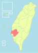 Location of Tainan County in Taiwan