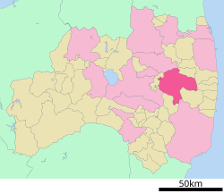 Lokasi Tamura di Prefektur Fukushima