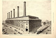 A sketch of the IRT Powerhouse when it was completed The Street railway journal (1904) (14761767435).jpg