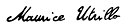Maurice Utrillo – podpis