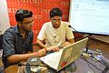 Vishnu Hurkat with Sukanta Pal Editing Session Wikilearnopedia