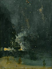 James Abbott McNeill Whistler, Nocturne in Black and Gold: The Falling Rocket, 1875.