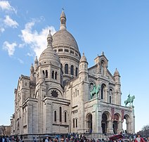 La basilique du Sacré-Cœur de Montmartre. (définition réelle 3 551 × 3 379)
